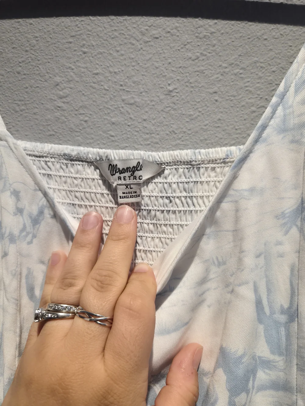 Light Blue Western Print Maxi Slip Dress - Wrangler Retro - Picture 4 of 4